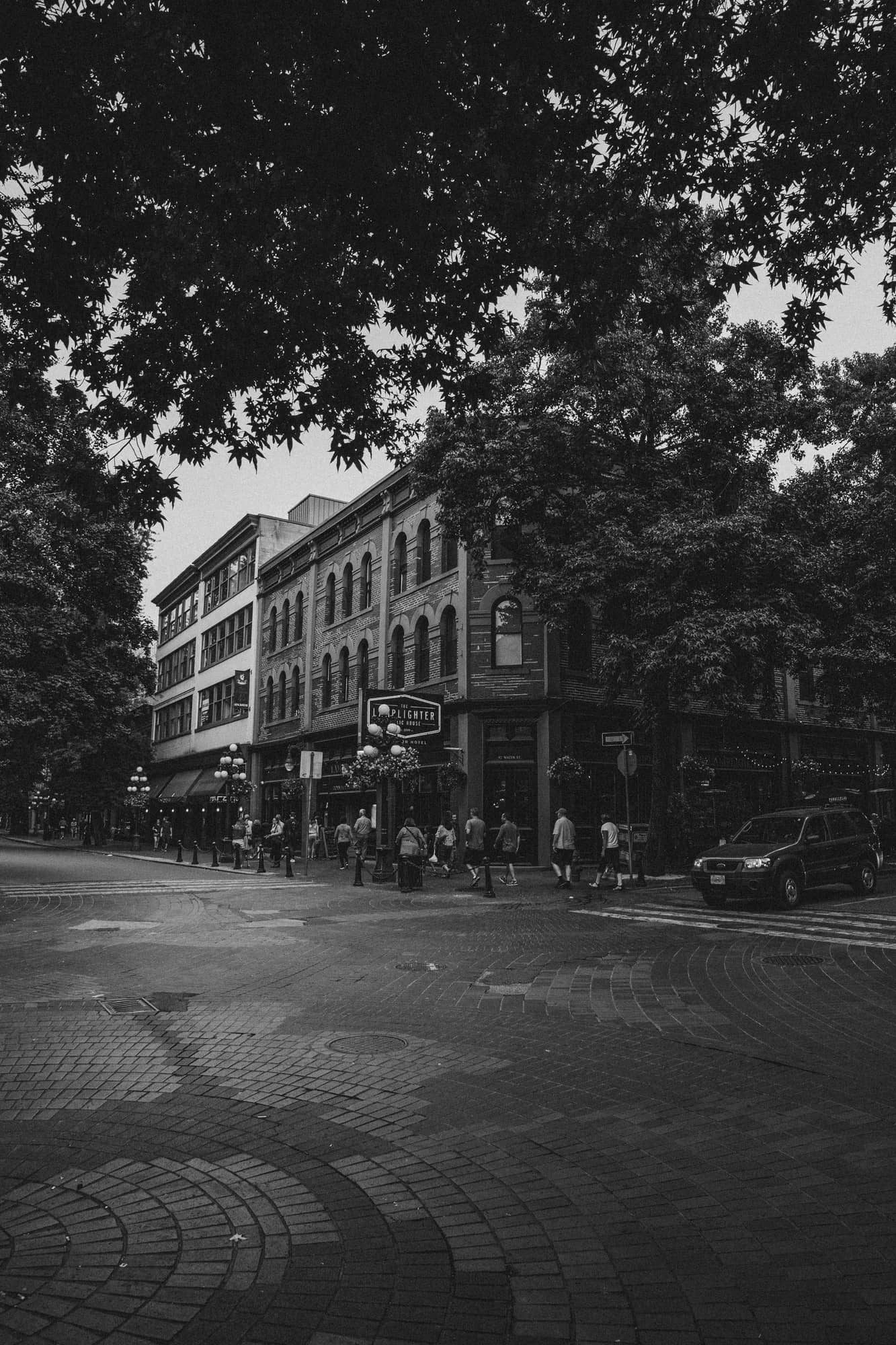 Gastown — cobblestone streets and heritage brick façades